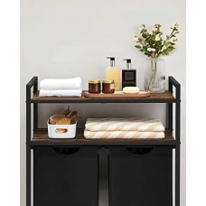 Корзина для белья Leobert Costway 92 л с 2 полками в стиле Loft