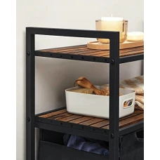 Корзина для белья Leobert Costway 92 л с 2 полками в стиле Loft