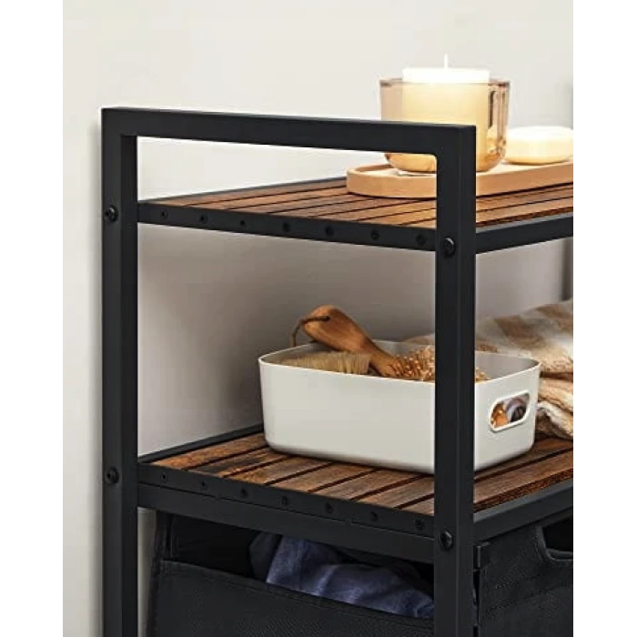 Корзина для белья Leobert Costway 92 л с 2 полками в стиле Loft