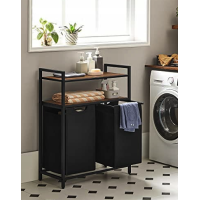 Корзина для белья Leobert Costway 92 л с 2 полками в стиле Loft