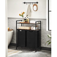 Корзина для белья Leobert Costway 92 л с 2 полками в стиле Loft