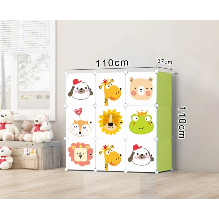 Модульный шкаф-органайзер Leobert Kids для детских игрушек зеленый