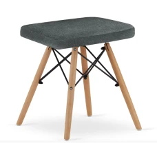 Табурет Leobert Werk квадратний з дерев'яними ніжками сірий