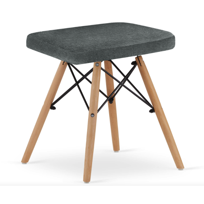 Табурет Leobert Werk квадратный с деревянными ножками серый