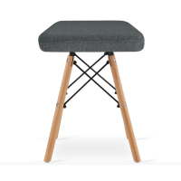 Табурет Leobert Werk квадратный с деревянными ножками серый