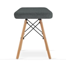 Табурет Leobert Werk квадратний з дерев'яними ніжками сірий