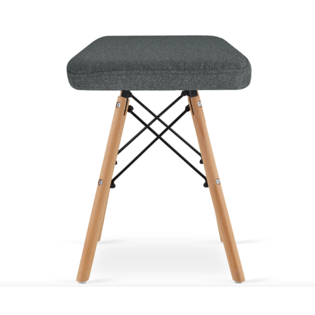 Табурет Leobert Werk квадратный с деревянными ножками серый