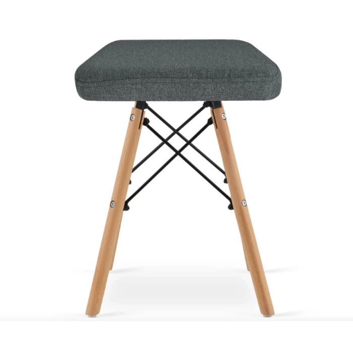 Табурет Leobert Werk квадратний з дерев'яними ніжками сірий