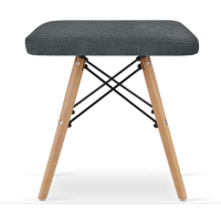 Табурет Leobert Werk квадратный с деревянными ножками серый