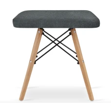 Табурет Leobert Werk квадратний з дерев'яними ніжками сірий
