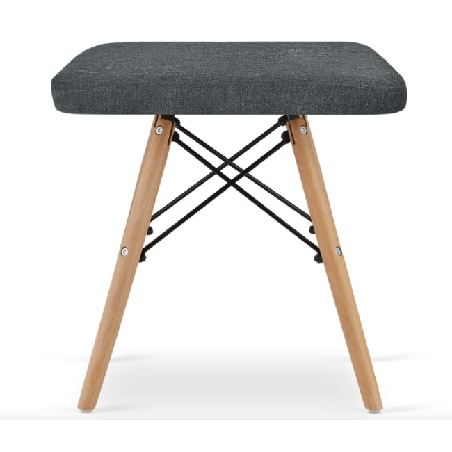 Табурет Leobert Werk квадратный с деревянными ножками серый