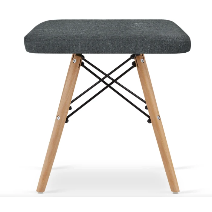 Табурет Leobert Werk квадратний з дерев'яними ніжками сірий