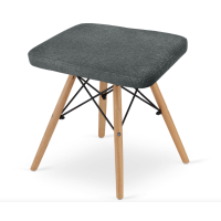 Табурет Leobert Werk квадратный с деревянными ножками серый