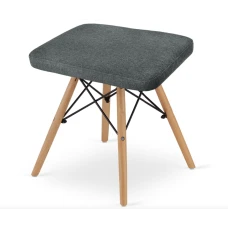 Табурет Leobert Werk квадратний з дерев'яними ніжками сірий