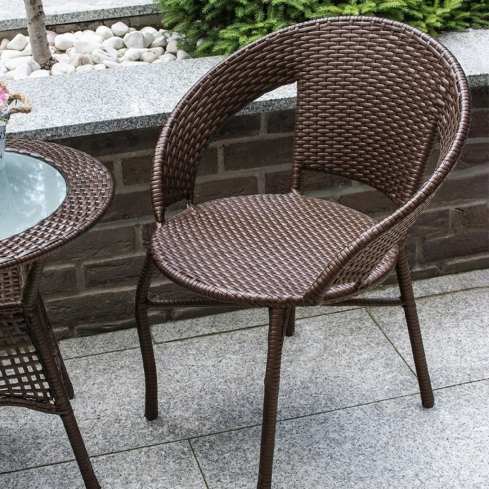 Набір садових меблів Jumi SATURN стіл та 2 стільці коричневий