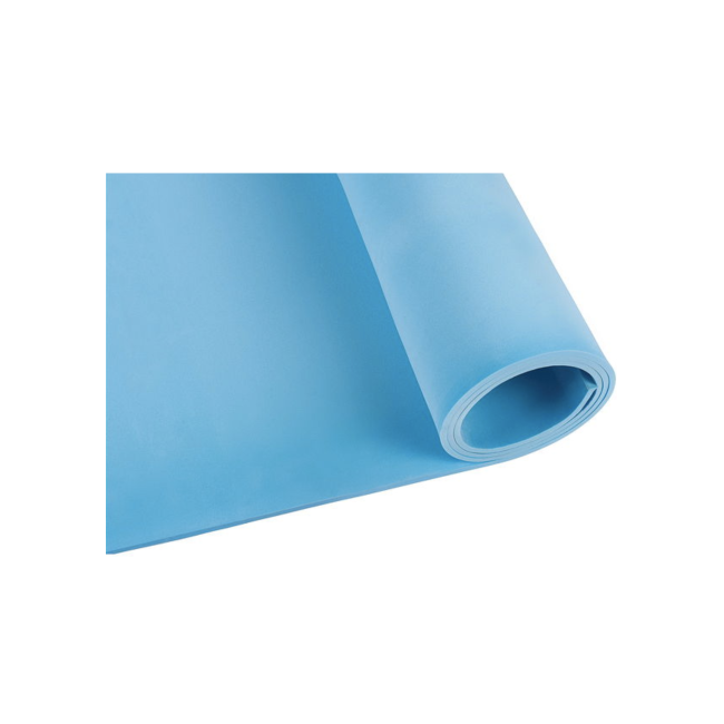 Килимок туристичний Outtec EVA 6 мм одношаровий з стяжками блакитний