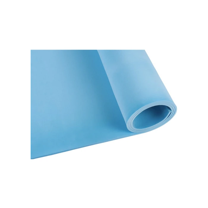 Килимок туристичний Outtec EVA 6 мм одношаровий з стяжками блакитний