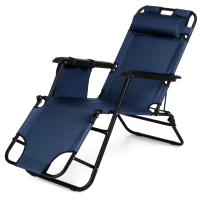 Шезлонг лежак Outtec раскладной синий