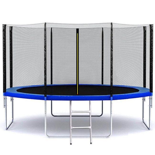 Батут SJ 12ft (374см) синий с наружной сеткой