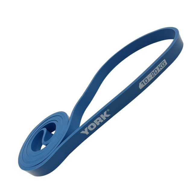 Резинка для фитнеса York 10-20кг – 2080x19x4,5 мм, голубой