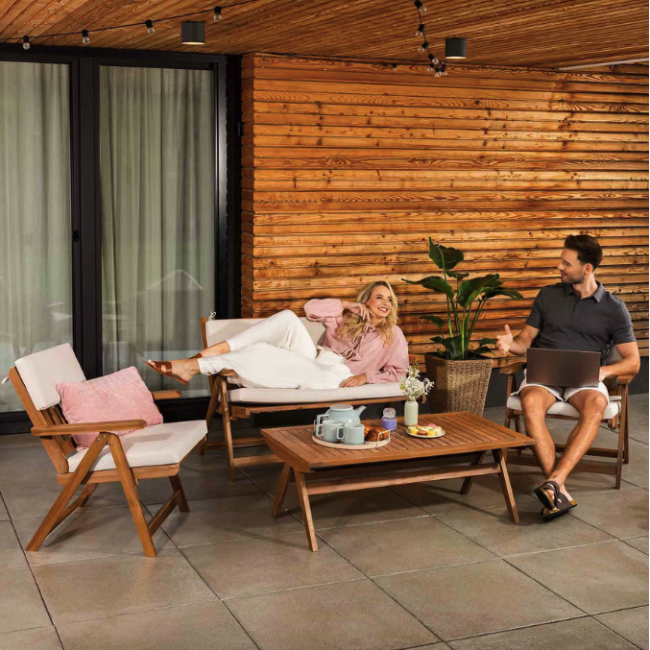 Комплект садовой мебели Di Volio Lusiano складной бежевый