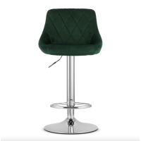 Барний стілець Leobert Kast з спинкою зелений