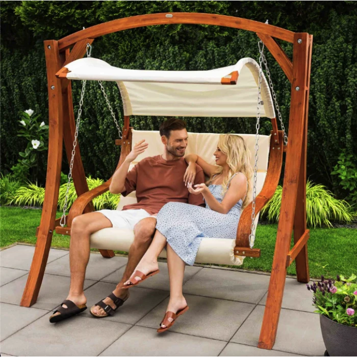 Садова гойдалка Di Volio Pergia двомісна бежевий