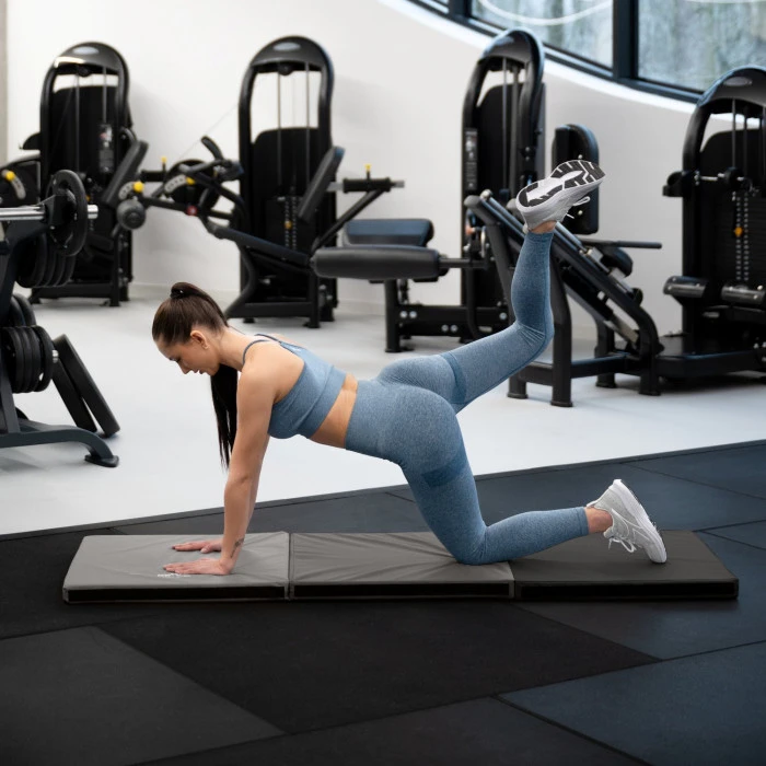 Мат гімнастичний твердий Gymtek 5см сірий