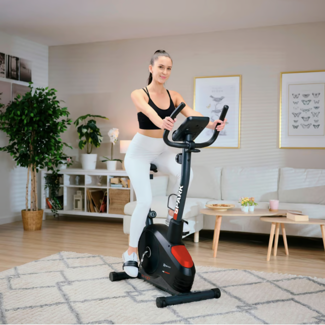 Велотренажер Hop-Sport HS-2080 Spark черно-красный (2025)