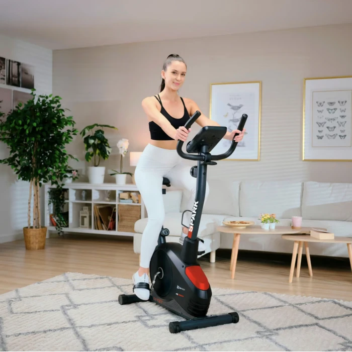 Велотренажер Hop-Sport HS-2080 Spark черно-красный (2025)