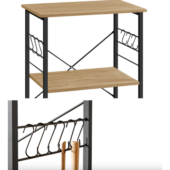 Стеллаж Leobert Dash на колесах в стиле Loft натуральный