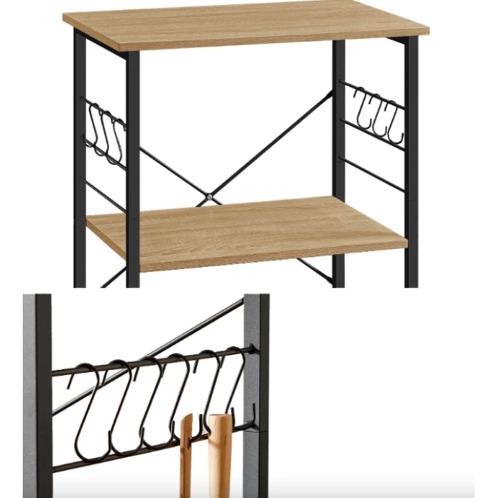 Стеллаж Leobert Dash на колесах в стиле Loft натуральный