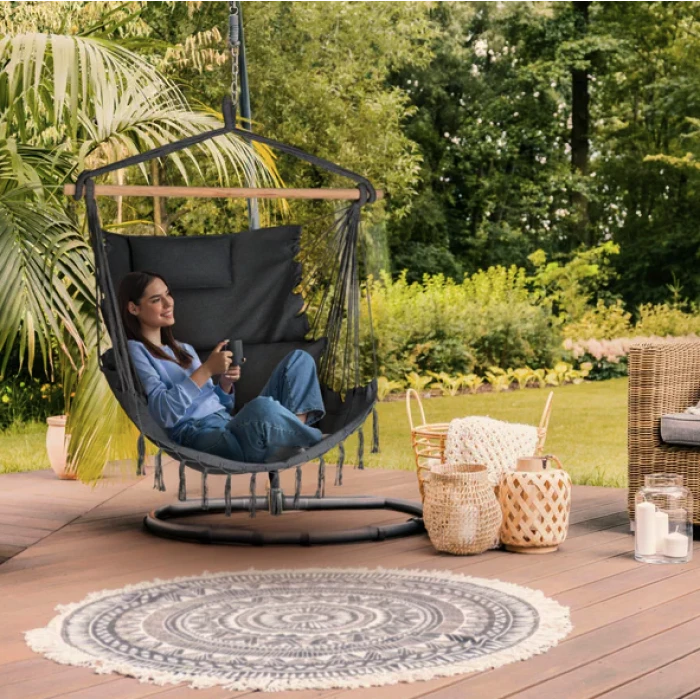 Бразильське крісло - гамак Outtec Boho Sois XXL графітовий