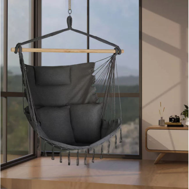 Бразильское кресло - гамак Outtec Boho Sois XXL графитовый