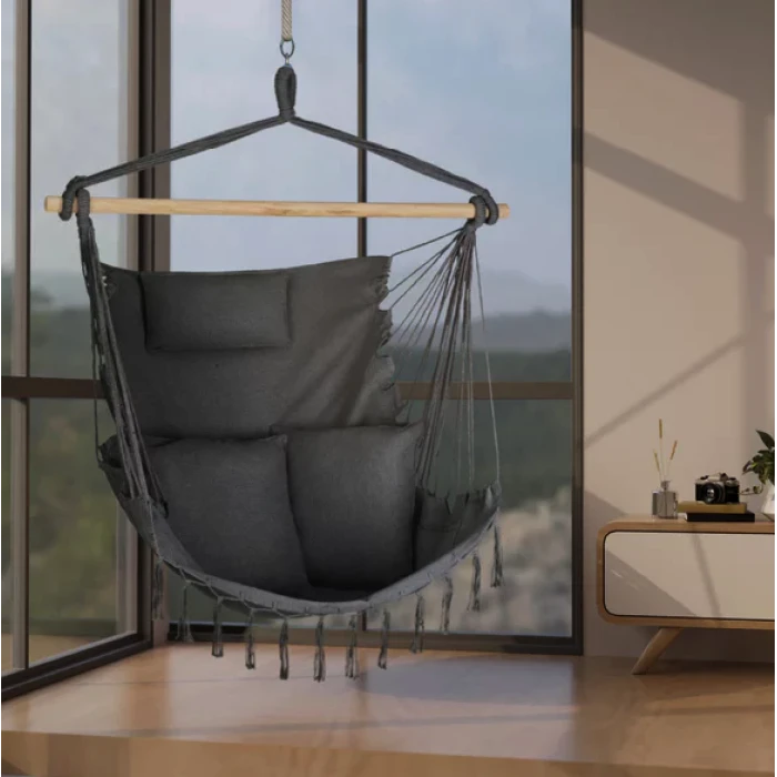 Бразильське крісло - гамак Outtec Boho Sois XXL графітовий