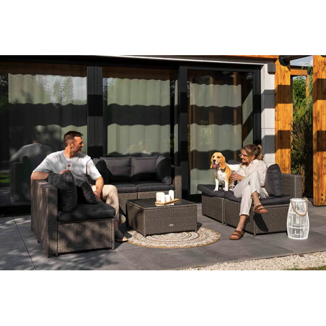 Комплект садовой мебели Di Volio Torino Серый/Графитовый