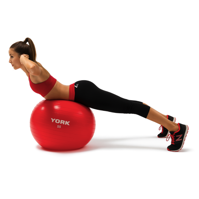 Фітбол York Fitness 55см червоний + насос