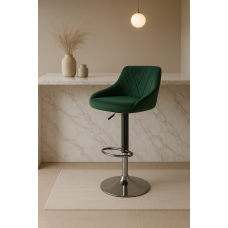 Барний стілець Leobert Kast з спинкою зелений