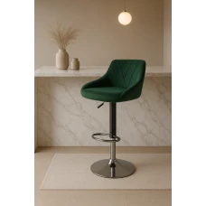 Барний стілець Leobert Kast з спинкою зелений