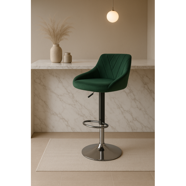 Барний стілець Leobert Kast з спинкою зелений