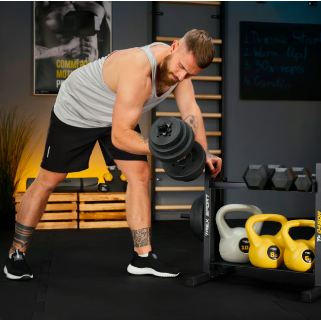 Стійка 2-рівнева для гантелей, дисків та гирь TX-045DR