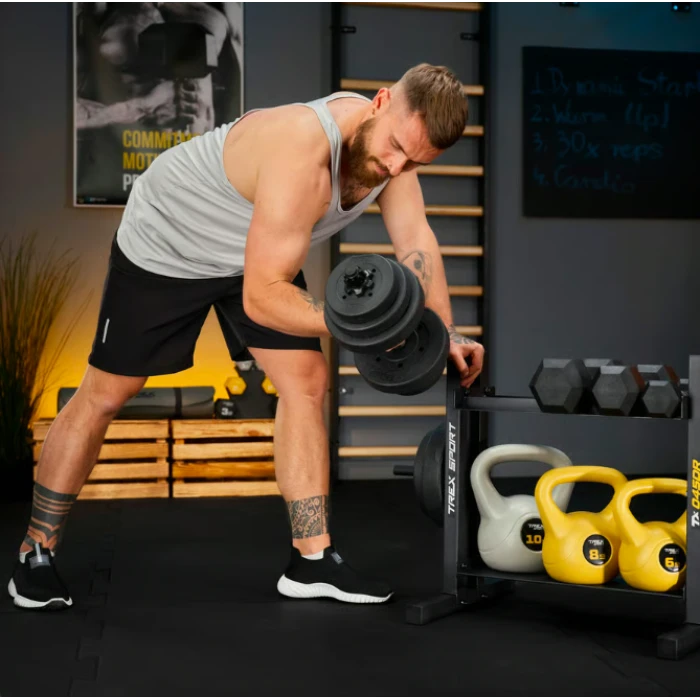 Стійка 2-рівнева для гантелей, дисків та гирь TX-045DR