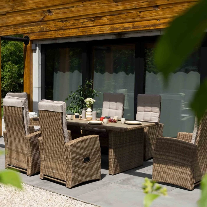 Комплект садових меблів Di Volio Rawena 6+1 бежевий