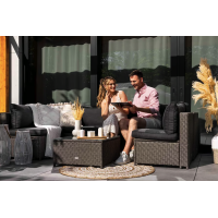 Комплект садових меблів Di Volio Torino Сірий/Графітовий