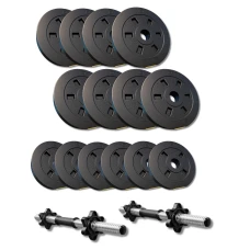 Набір композитних дисків Besport PowerPro 29кг для гантелей та штанг + 2 грифа