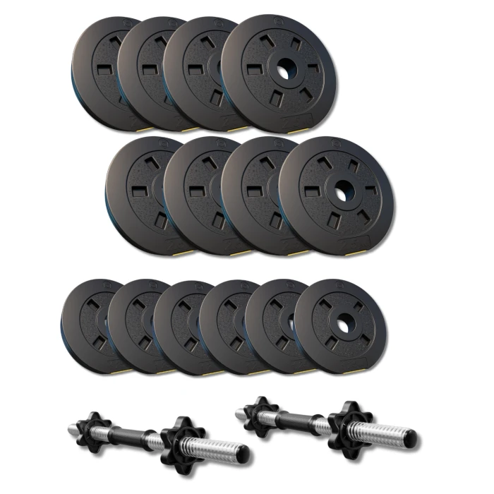 Набір композитних дисків Besport PowerPro 29кг для гантелей та штанг + 2 грифа