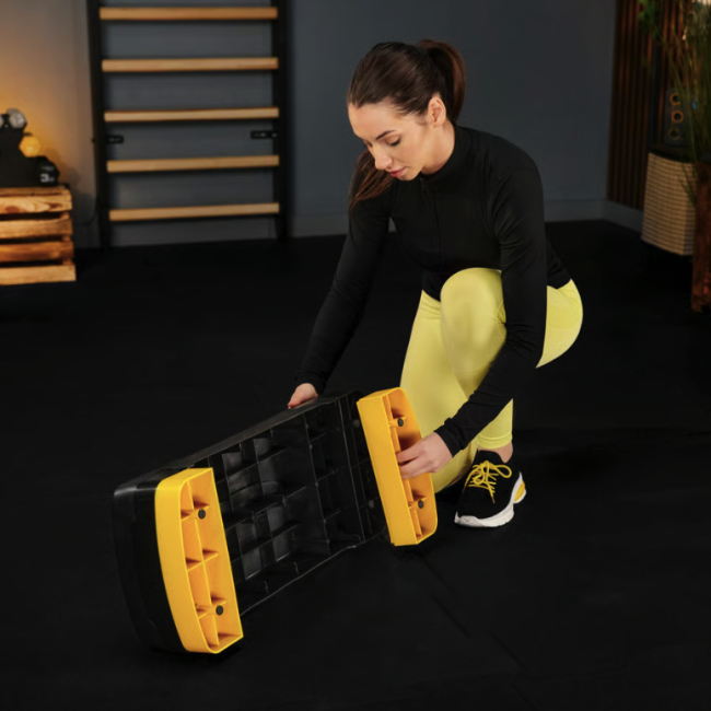 Степ платформа Trex Sport TX-030AS 3 уровня черно-желтая