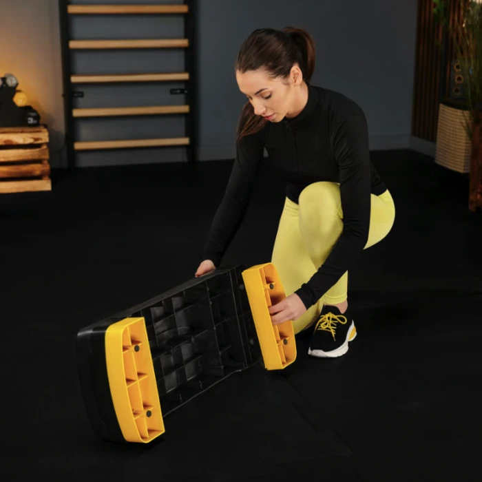 Степ платформа Trex Sport TX-030AS 3 рівнева чорно-жовта