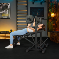 Стійки під штангу Trex Sport TX-100S регульовані з ручками для віджимань