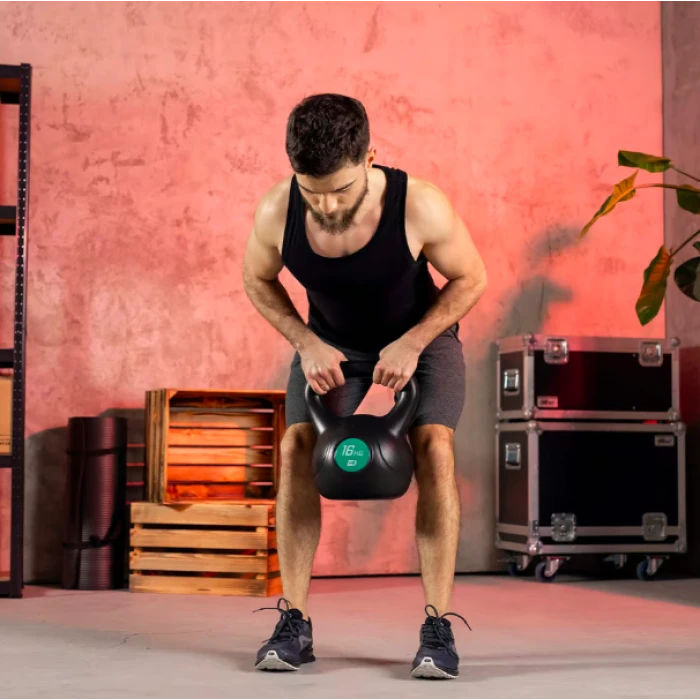 Гиря виниловая Hop-Sport 16кг HS-PB0016KB